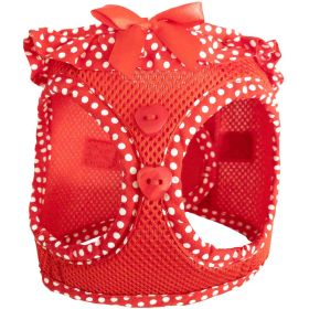 American River Choke Free Dog Harness Polka Dot Collection (Color: Red Polka Dot, size: 3X-Large)