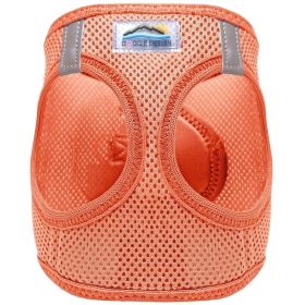 American River Solid Ultra Choke Free Dog Harness (Color: Coral, size: large)