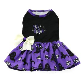 Halloween Dog Harness Dress (Color: Too Cute to Spook, size: large)