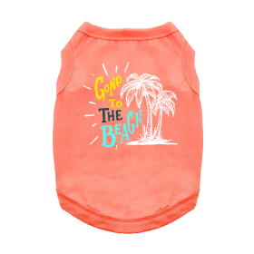 Gone To The Beach Dog Shirt (Color: Coral, size: small)