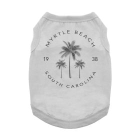 Myrtle Beach, SC Dog Shirt (Color: Gray, size: X-Small)
