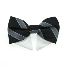Universal Dog Bow Tie (Color: Black and Silver Stripe, size: Type 1)